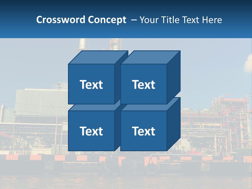A Power Plant Is Shown In This Powerpoint Presentation PowerPoint Template