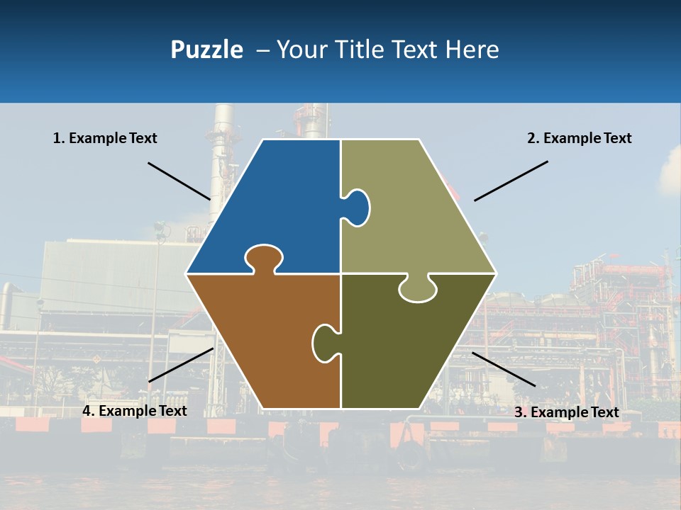 A Power Plant Is Shown In This Powerpoint Presentation PowerPoint Template