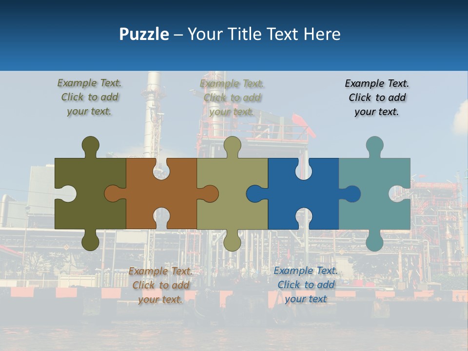 A Power Plant Is Shown In This Powerpoint Presentation PowerPoint Template