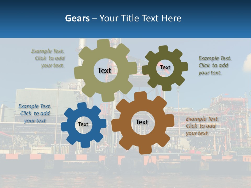 A Power Plant Is Shown In This Powerpoint Presentation PowerPoint Template