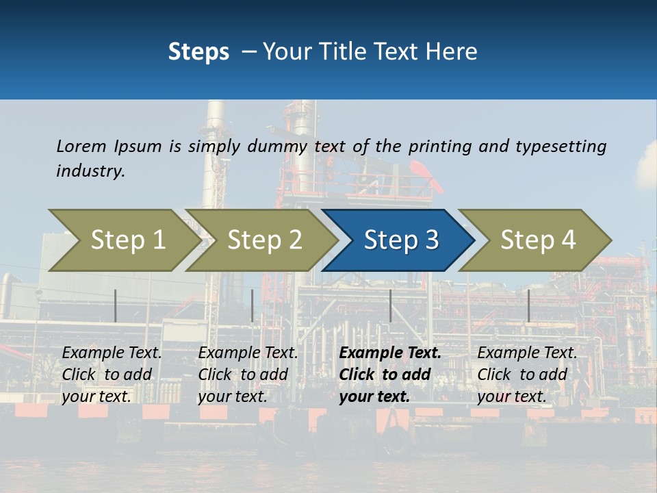 A Power Plant Is Shown In This Powerpoint Presentation PowerPoint Template