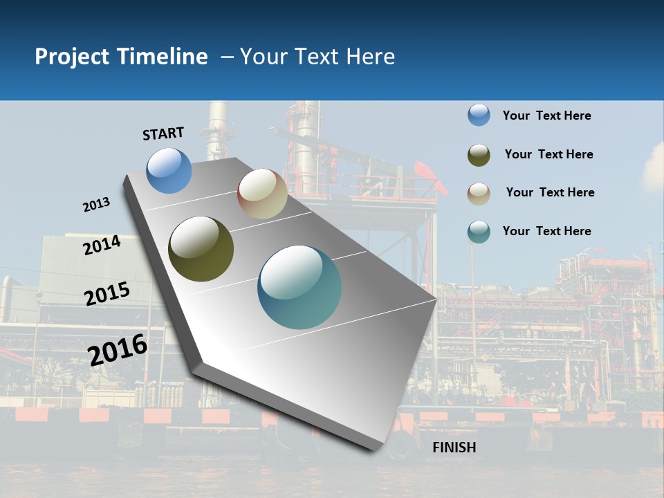 A Power Plant Is Shown In This Powerpoint Presentation PowerPoint Template