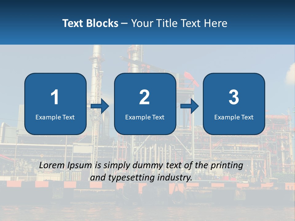 A Power Plant Is Shown In This Powerpoint Presentation PowerPoint Template