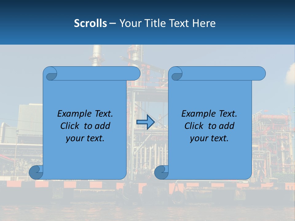 A Power Plant Is Shown In This Powerpoint Presentation PowerPoint Template