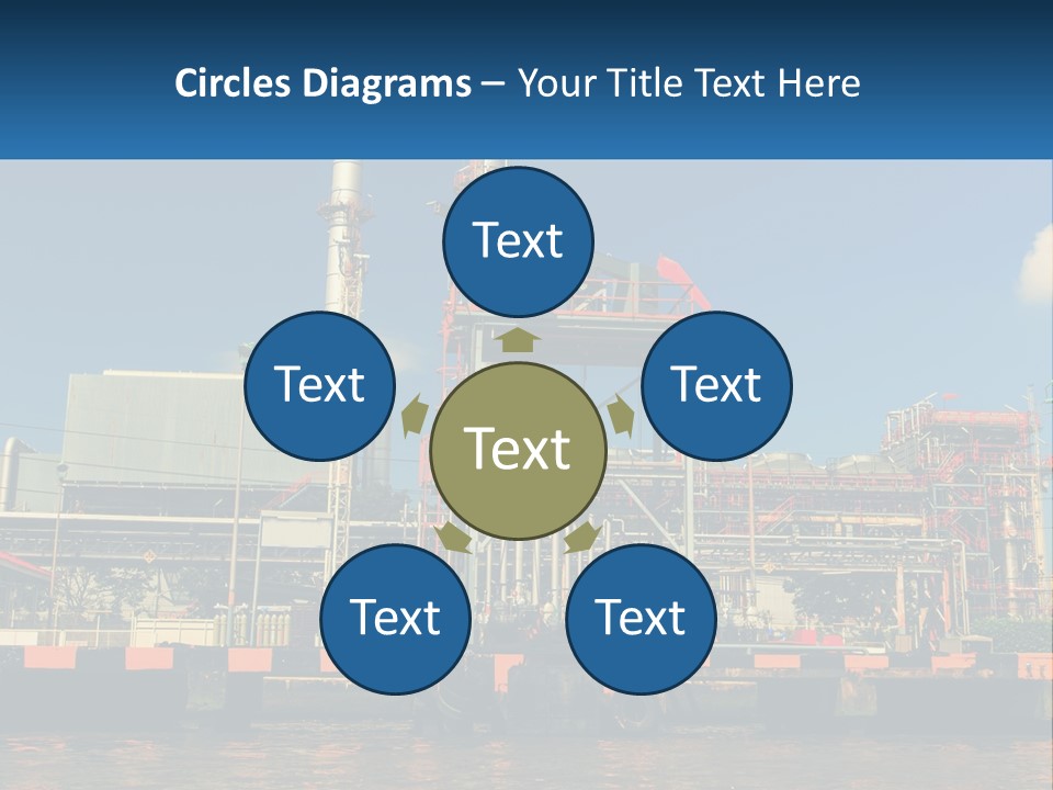 A Power Plant Is Shown In This Powerpoint Presentation PowerPoint Template