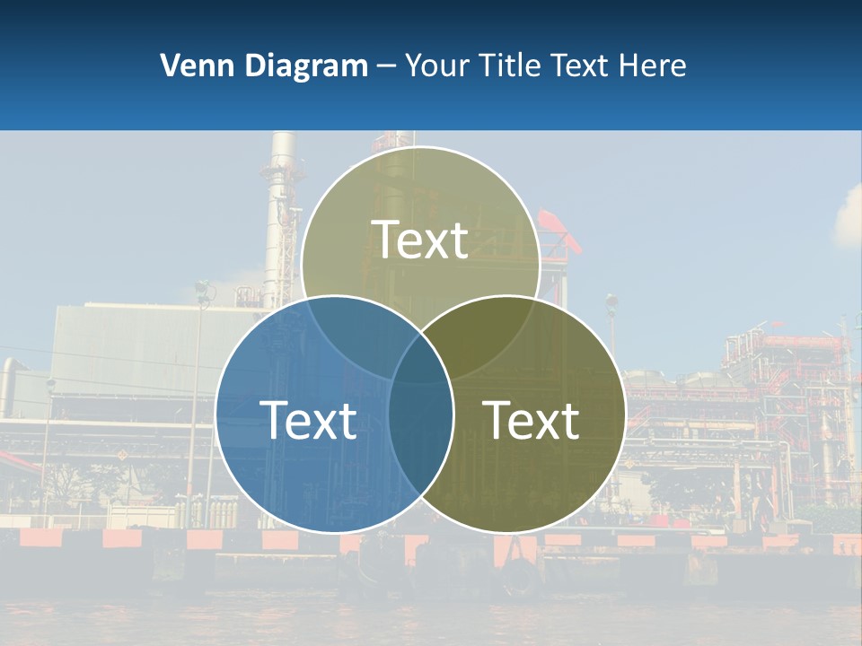 A Power Plant Is Shown In This Powerpoint Presentation PowerPoint Template
