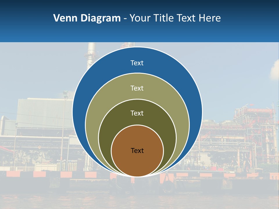 A Power Plant Is Shown In This Powerpoint Presentation PowerPoint Template