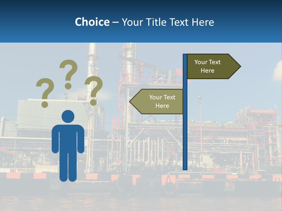 A Power Plant Is Shown In This Powerpoint Presentation PowerPoint Template