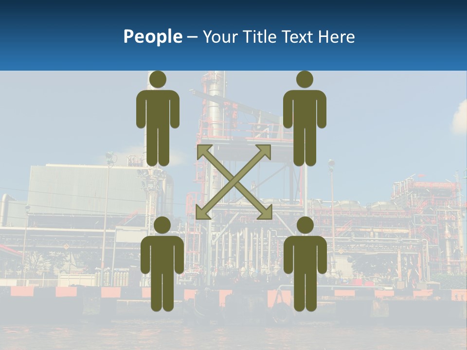 A Power Plant Is Shown In This Powerpoint Presentation PowerPoint Template