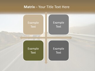 A Man Riding A Bike Down A Road PowerPoint Template