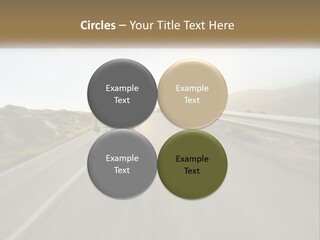 A Man Riding A Bike Down A Road PowerPoint Template