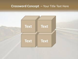 A Man Riding A Bike Down A Road PowerPoint Template