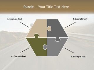 A Man Riding A Bike Down A Road PowerPoint Template