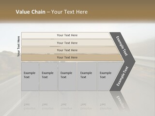 A Man Riding A Bike Down A Road PowerPoint Template