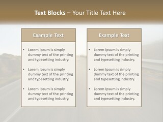 A Man Riding A Bike Down A Road PowerPoint Template