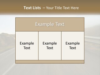 A Man Riding A Bike Down A Road PowerPoint Template