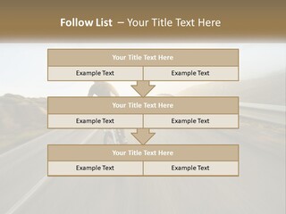 A Man Riding A Bike Down A Road PowerPoint Template