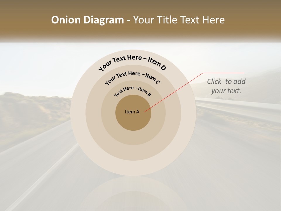 A Man Riding A Bike Down A Road PowerPoint Template