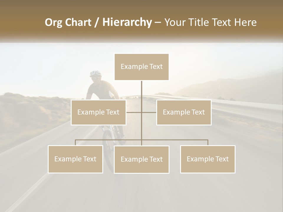 A Man Riding A Bike Down A Road PowerPoint Template