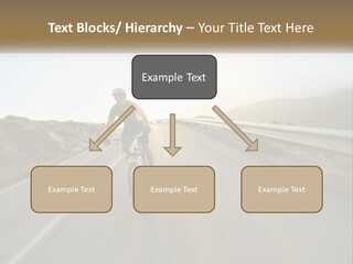 A Man Riding A Bike Down A Road PowerPoint Template