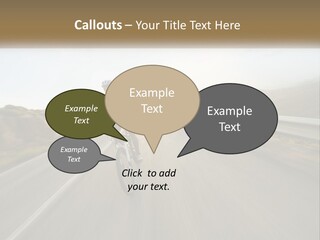 A Man Riding A Bike Down A Road PowerPoint Template