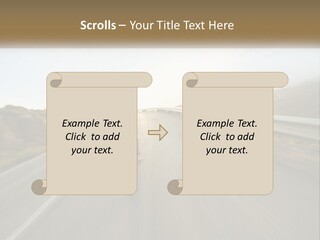 A Man Riding A Bike Down A Road PowerPoint Template