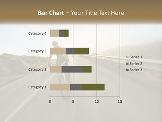 A Man Riding A Bike Down A Road PowerPoint Template