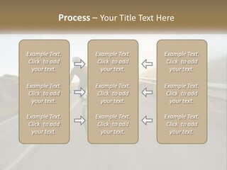 A Man Riding A Bike Down A Road PowerPoint Template