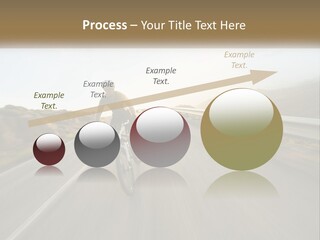 A Man Riding A Bike Down A Road PowerPoint Template