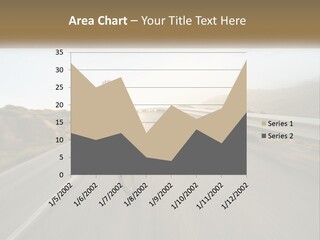 A Man Riding A Bike Down A Road PowerPoint Template