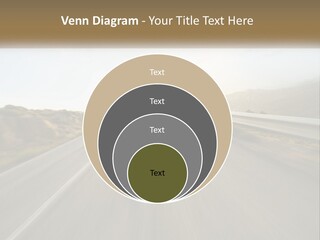 A Man Riding A Bike Down A Road PowerPoint Template