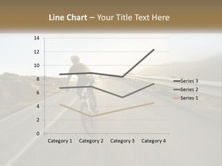 A Man Riding A Bike Down A Road PowerPoint Template
