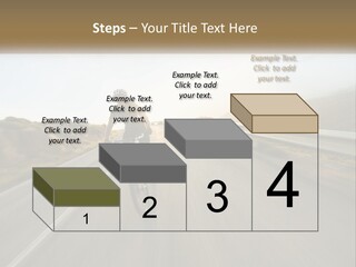 A Man Riding A Bike Down A Road PowerPoint Template