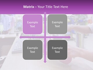 A Person Holding A Pink Object In Front Of A Computer PowerPoint Template