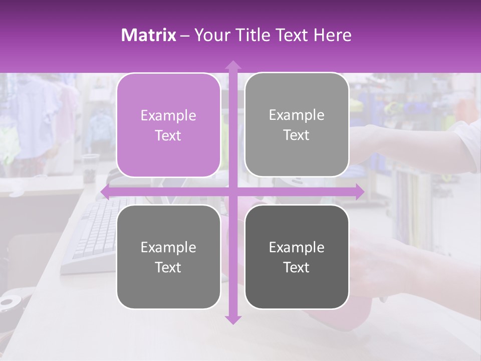 A Person Holding A Pink Object In Front Of A Computer PowerPoint Template