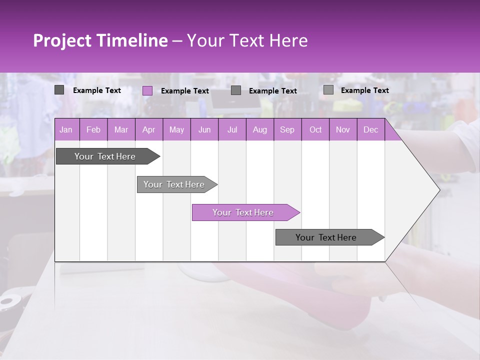 A Person Holding A Pink Object In Front Of A Computer PowerPoint Template