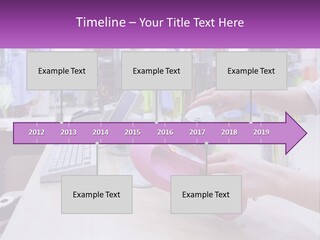 A Person Holding A Pink Object In Front Of A Computer PowerPoint Template