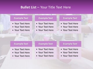 A Person Holding A Pink Object In Front Of A Computer PowerPoint Template