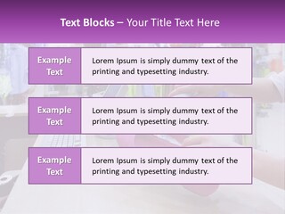 A Person Holding A Pink Object In Front Of A Computer PowerPoint Template