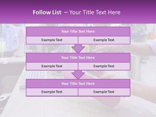 A Person Holding A Pink Object In Front Of A Computer PowerPoint Template