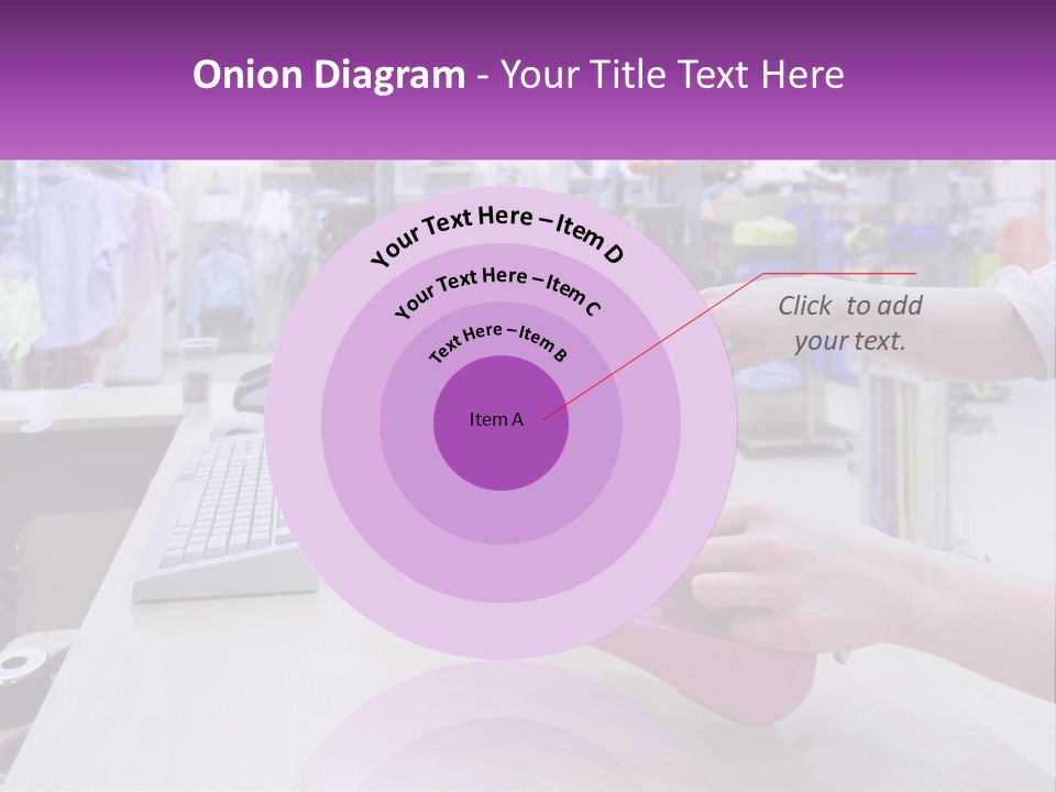 A Person Holding A Pink Object In Front Of A Computer PowerPoint Template