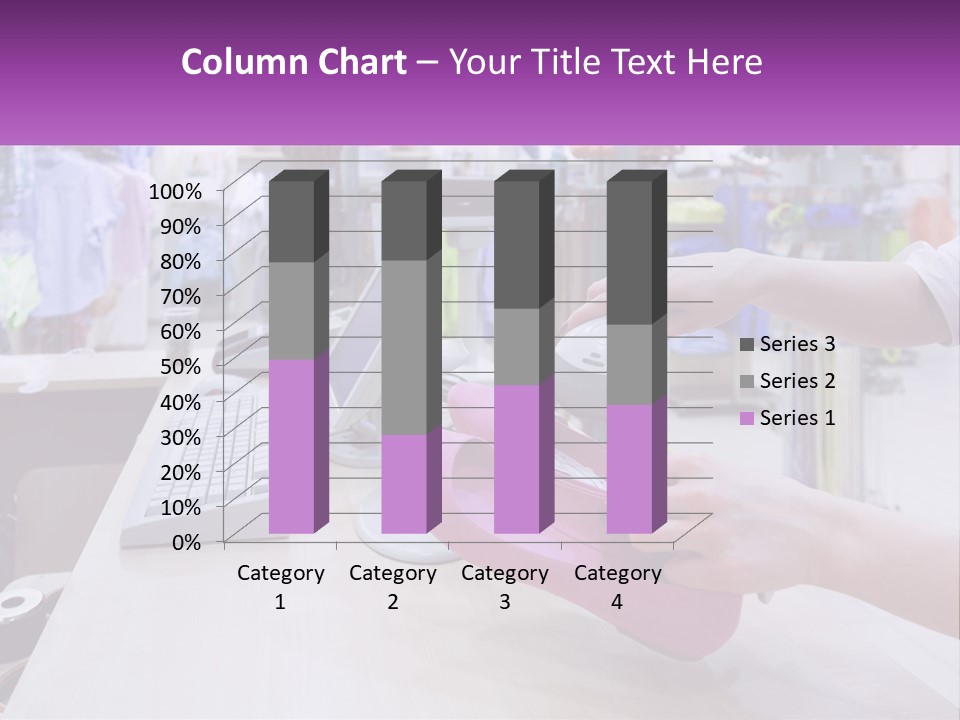 A Person Holding A Pink Object In Front Of A Computer PowerPoint Template