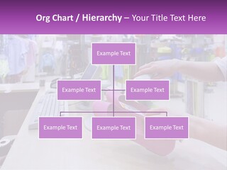 A Person Holding A Pink Object In Front Of A Computer PowerPoint Template