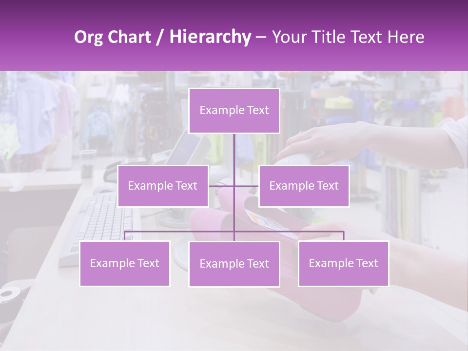 A Person Holding A Pink Object In Front Of A Computer PowerPoint Template