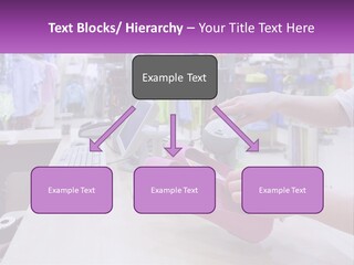 A Person Holding A Pink Object In Front Of A Computer PowerPoint Template