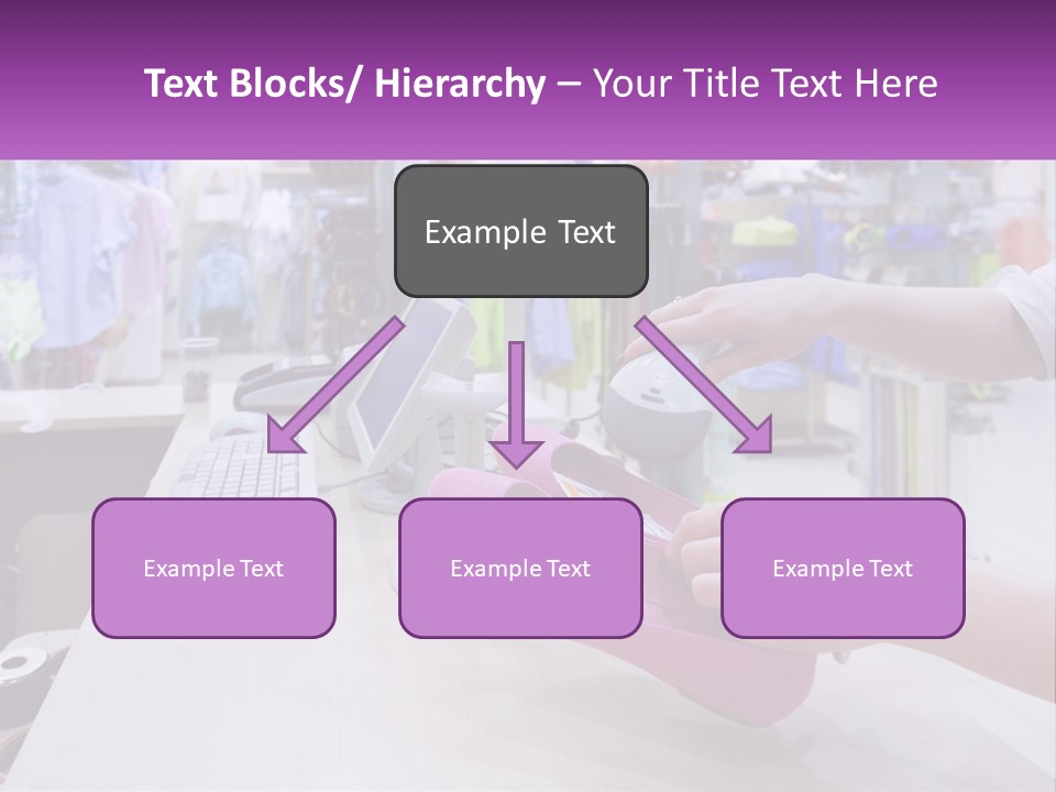 A Person Holding A Pink Object In Front Of A Computer PowerPoint Template