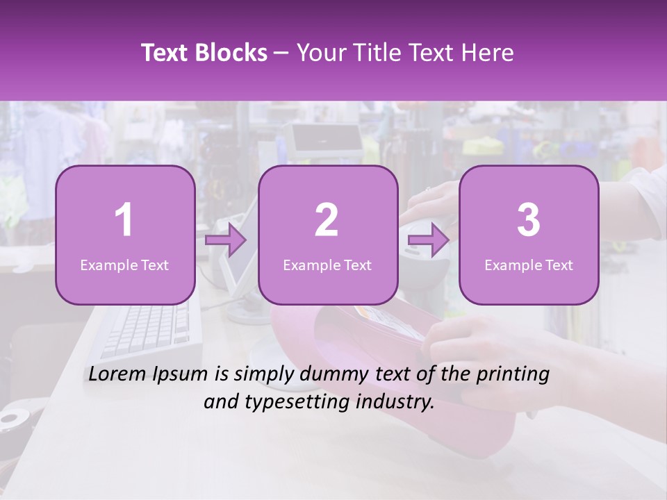 A Person Holding A Pink Object In Front Of A Computer PowerPoint Template