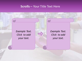 A Person Holding A Pink Object In Front Of A Computer PowerPoint Template