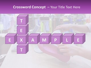 A Person Holding A Pink Object In Front Of A Computer PowerPoint Template