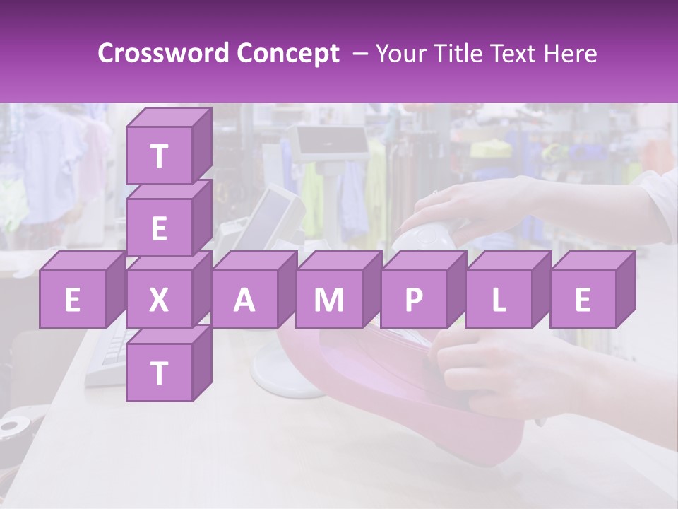 A Person Holding A Pink Object In Front Of A Computer PowerPoint Template